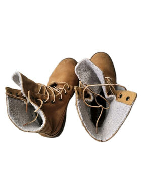 Women’s Tan Faux Fur Lined Lace Up Winter Boots Casual Hiking Combat Style